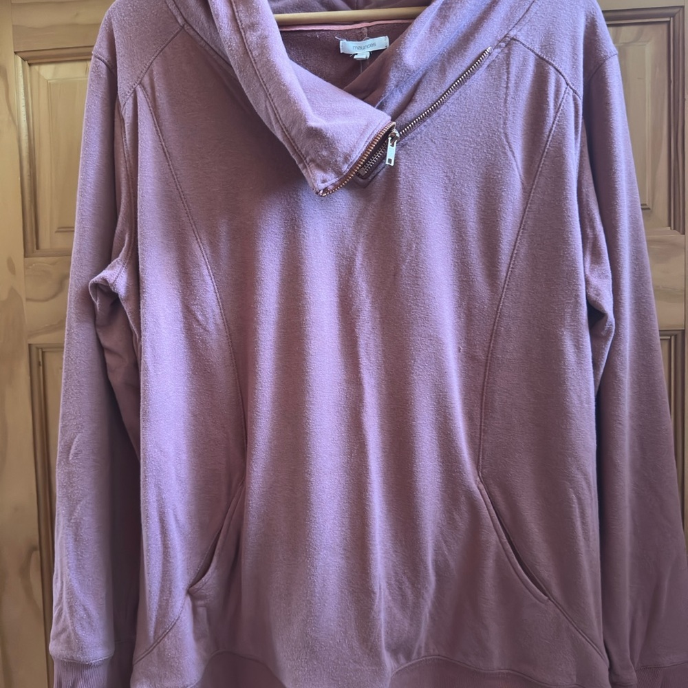 Maurices Dusty Rose Cowl Neck Sweater